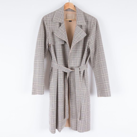Blank NYC Jackets & Blazers - BlankNYC Lux Plaid Checkered Soft Trenchcoat